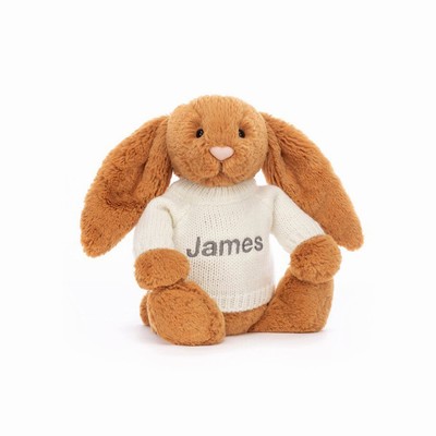 Jellycat Bashful Golden Conejo with Cream Jumper | QOCG-87129